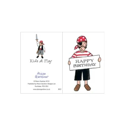 Best Boys Pirate Happy Birthday Mini Card Greetings Cards|Childrens