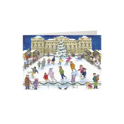 Sale Christmas Ice Skating Advent Calendar Card Advent Calendar Cards