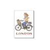Outlet Cycling Student Girl London Fridge Magnet Fridge Magnets