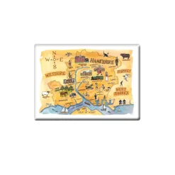 Clearance Hampshire map Fridge Magnet Fridge Magnets