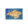 Hot Isle of Wight Map Postcard Postcards