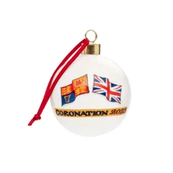 Hot King Charles III Coronation Fine Bone China Bauble Baubles|Baubles