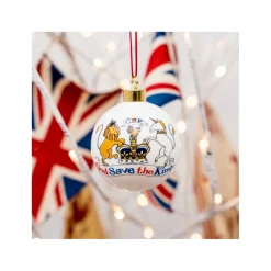 Hot King Charles III Coronation Fine Bone China Bauble Baubles|Baubles