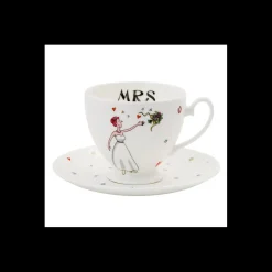 Clearance Mrs Wedding Teacup & Saucer Teapots & Teacups