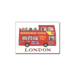 Online Sightseeing Bus, London Fridge Magnet Fridge Magnets