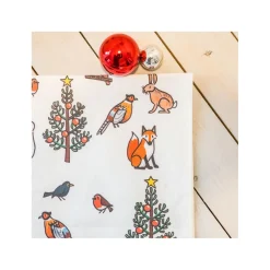Clearance Winter Wildlife Tea Towel Christmas Homeware|Tea Towels