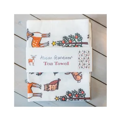 Clearance Winter Wildlife Tea Towel Christmas Homeware|Tea Towels